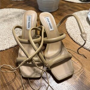 Steve Madden Beige Strappy Heels